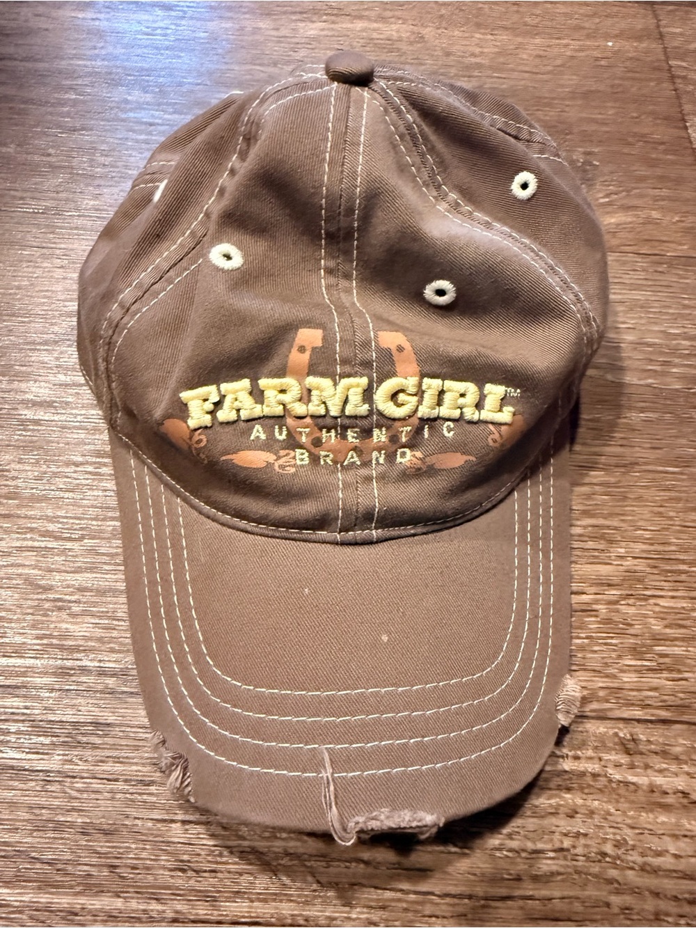 Brown Farm Girl Baseball Cap